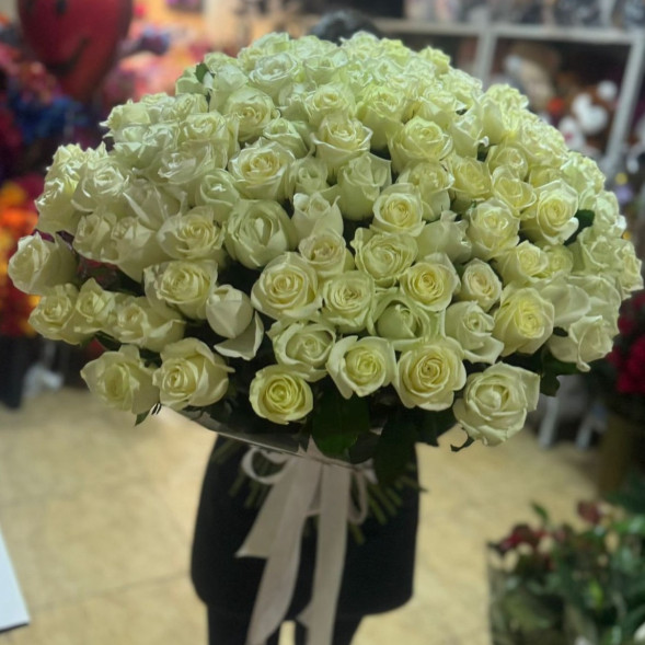 Букет 201 белая роза   в Приморском