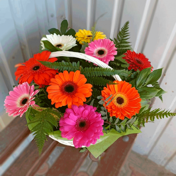 Корзина с герберами в Приморском