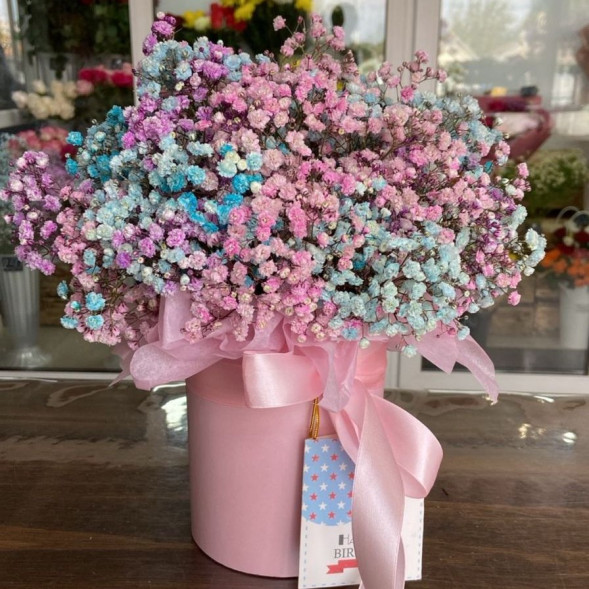 Гипсофила в розовой коробке  в Приморском
