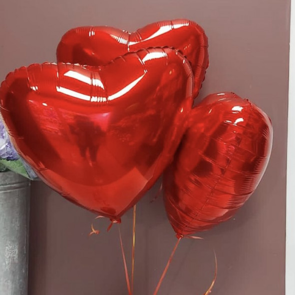 Фольгированый шар в форме сердца 1 шт. в Приморском