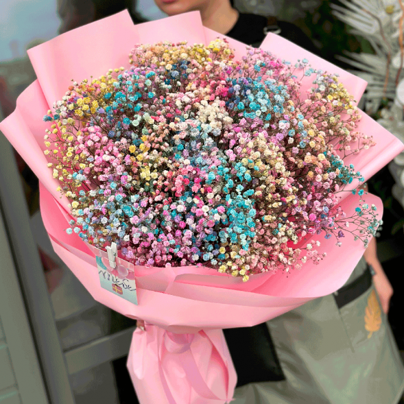 Букет Радужная гипсофила Макс в Приморском