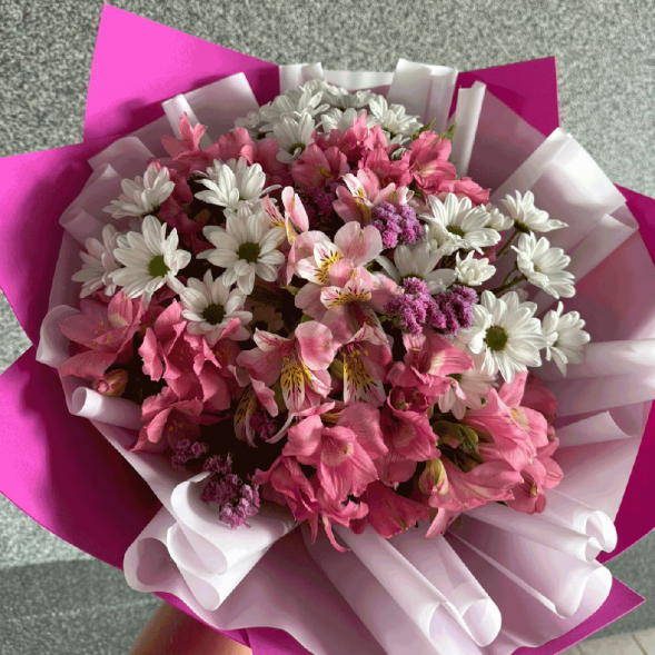 Букет "Небесный фламинго" в Приморском