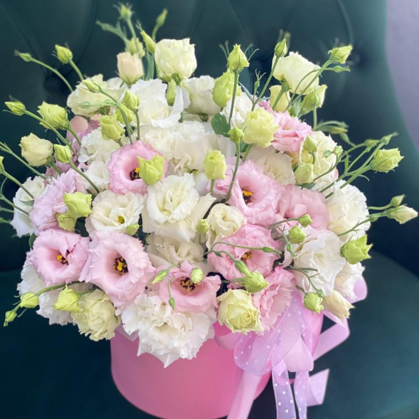 Композиция из эустом Нежное прикосновение в Приморском