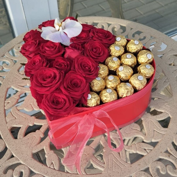 Букет Огненная страсть в Приморском